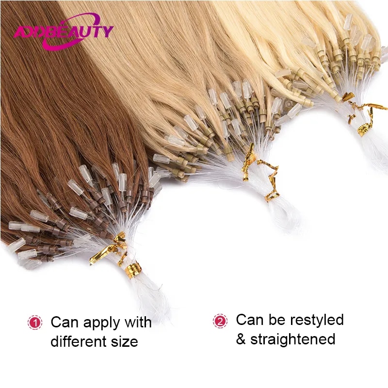 Monofilament Line - ตรงต่อผมมนุษย์สําหรับผู้หญิง 50 ชิ้นสายตกปลาต่อผมบราซิล Remy ผม Micro